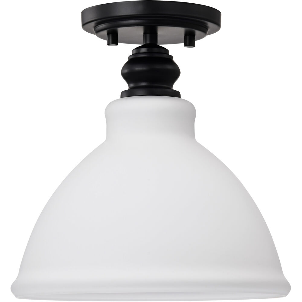 Nuvo Lighting Russel 10 Inch Matte Black Semi Flush Mount Ceiling Light