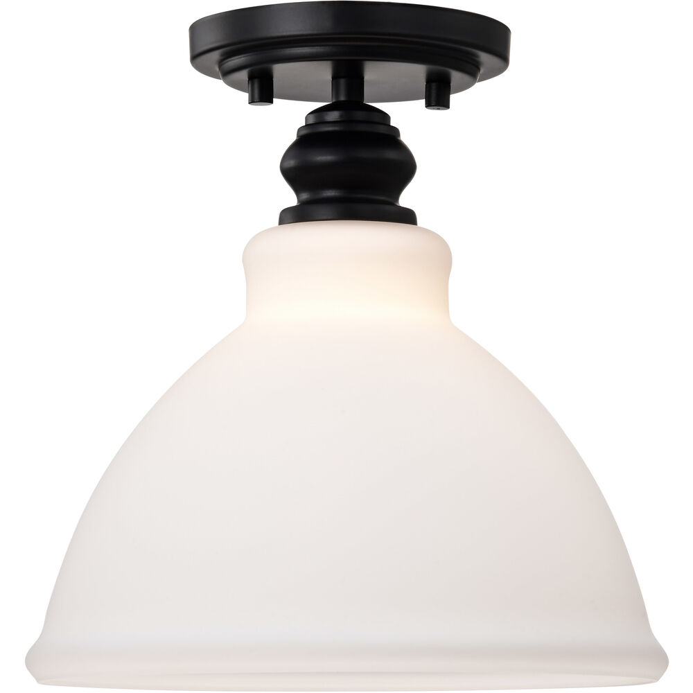 Nuvo Lighting Russel 10 Inch Matte Black Semi Flush Mount Ceiling Light