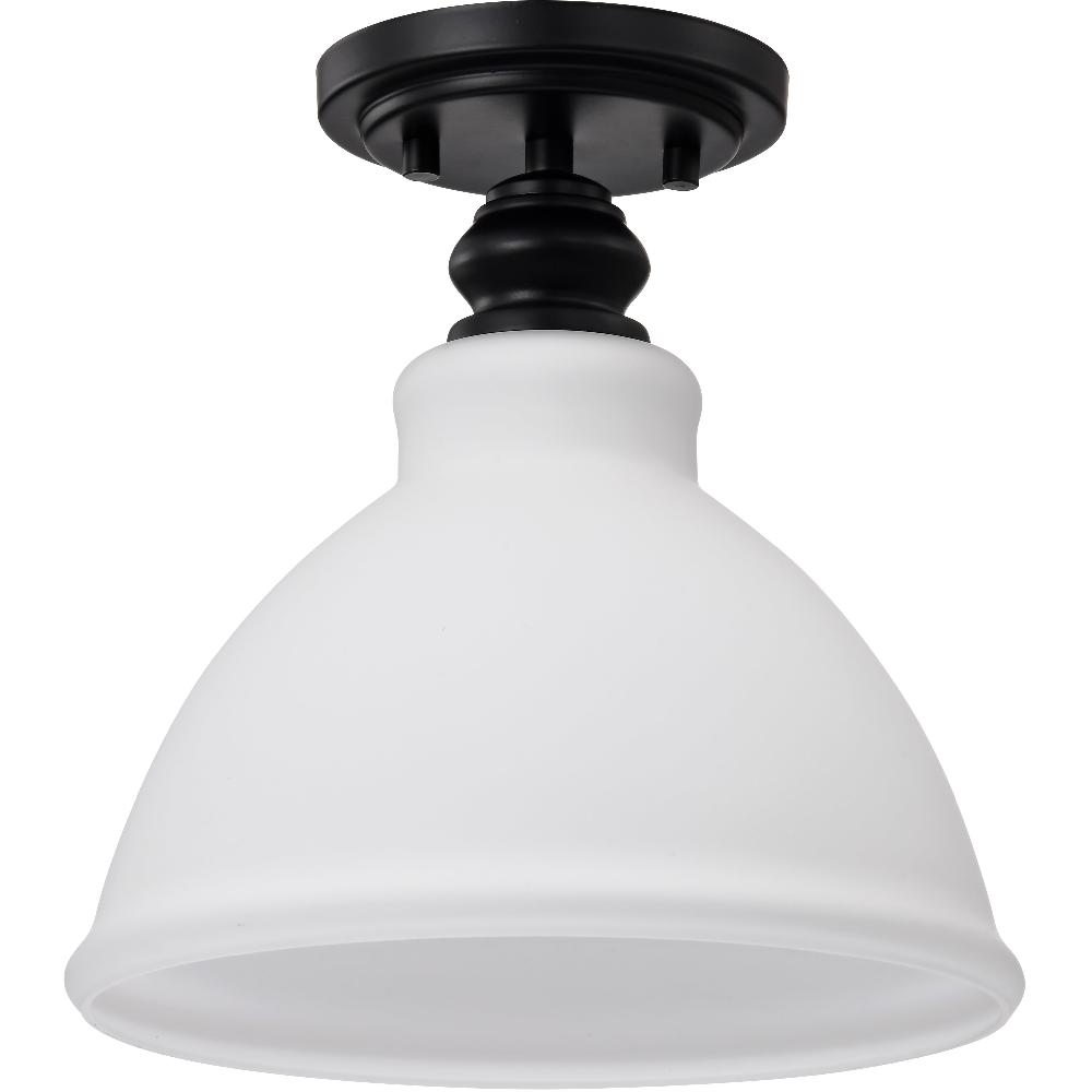 nuvo lighting Russel 10 inch Matte Black Semi Flush Mount Ceiling Light
