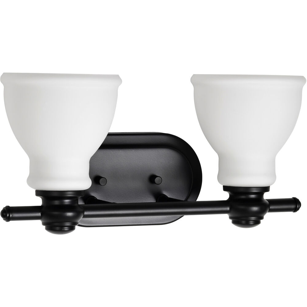 Nuvo Lighting Russel 2 Light 14.75 Inch Matte Black Vanity Light Wall Light