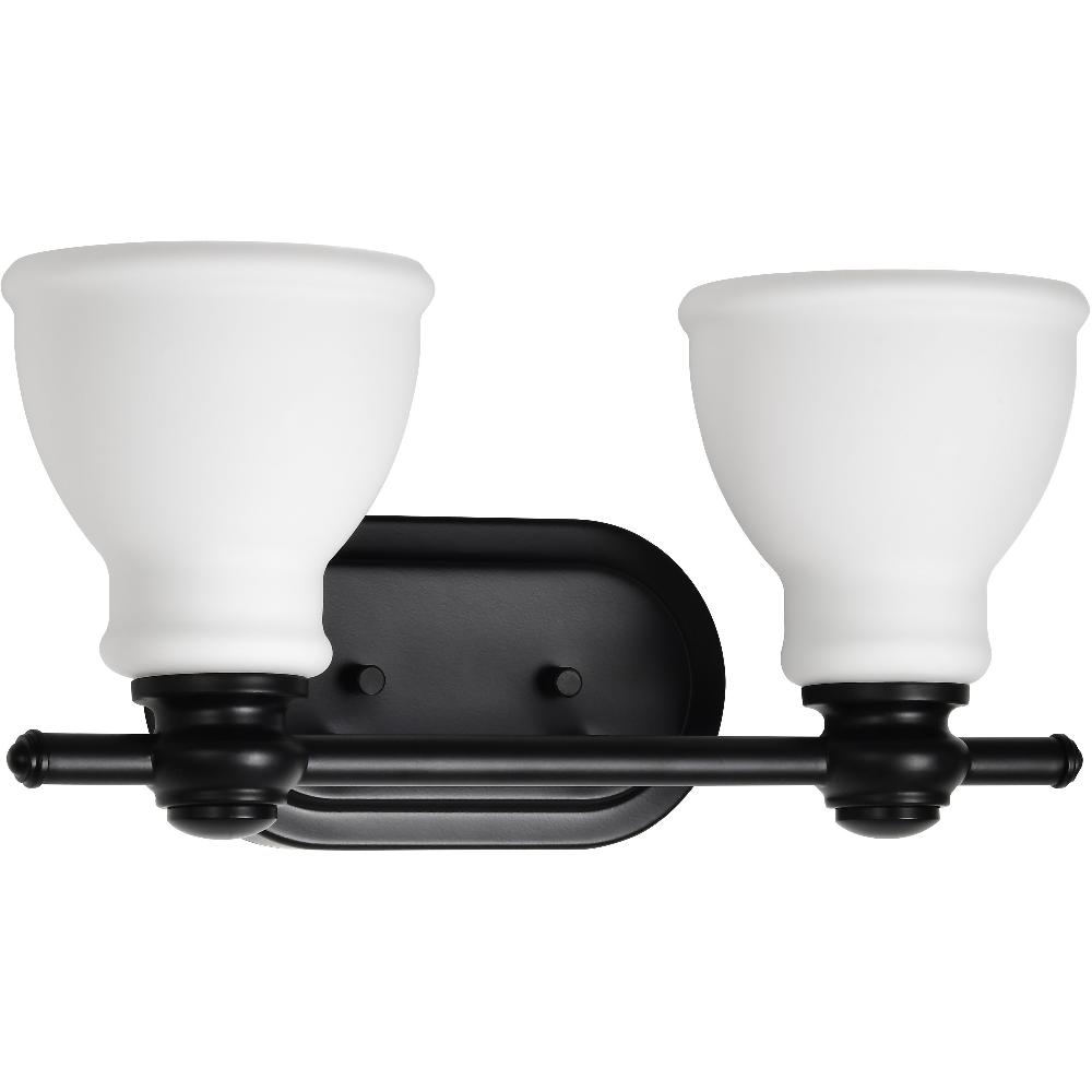 nuvo lighting Russel 2 Light 14.75 inch Matte Black Vanity Light Wall Light