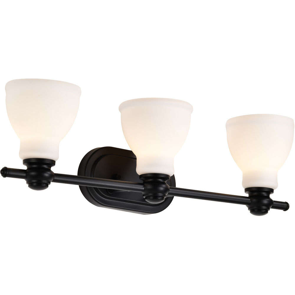 Nuvo Lighting Russel 3 Light 24 Inch Matte Black Vanity Light Wall Light