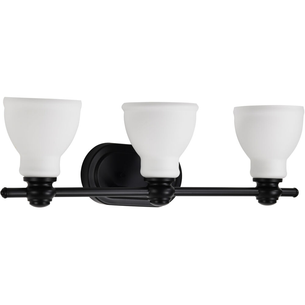 Nuvo Lighting Russel 3 Light 24 Inch Matte Black Vanity Light Wall Light