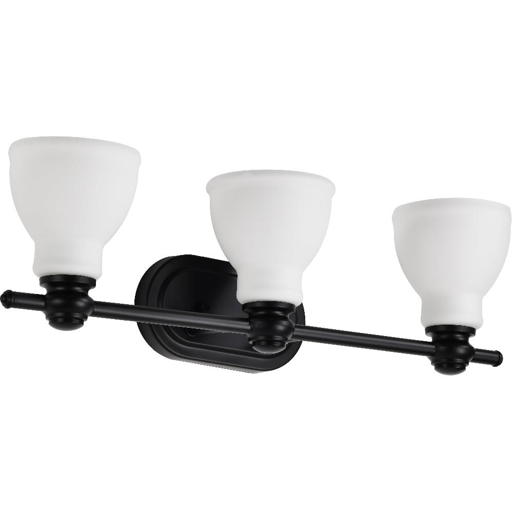 nuvo lighting Russel 3 Light 24 inch Matte Black Vanity Light Wall Light