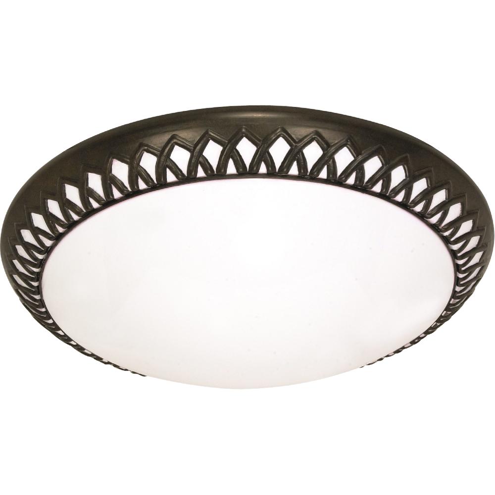 nuvo lighting Rustica 3 Light 17 inch Old Bronze Flush Mount Ceiling Light