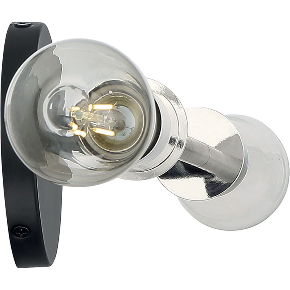 Nuvo Lighting Ryder 2 Light 5 Inch Black And Polished Nickel Vanity Light Wall Light