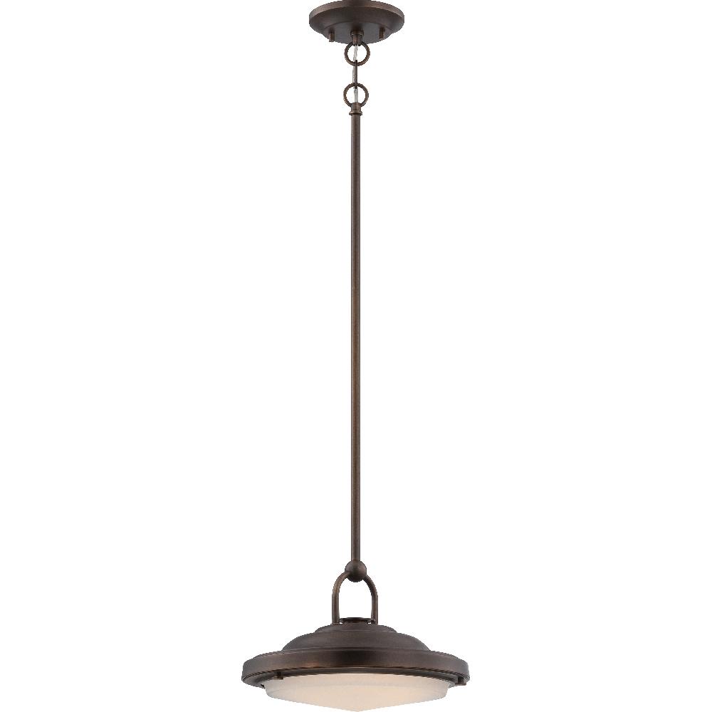 nuvo lighting Sawyer LED 11.75 inch Antique Brass Pendant Ceiling Light