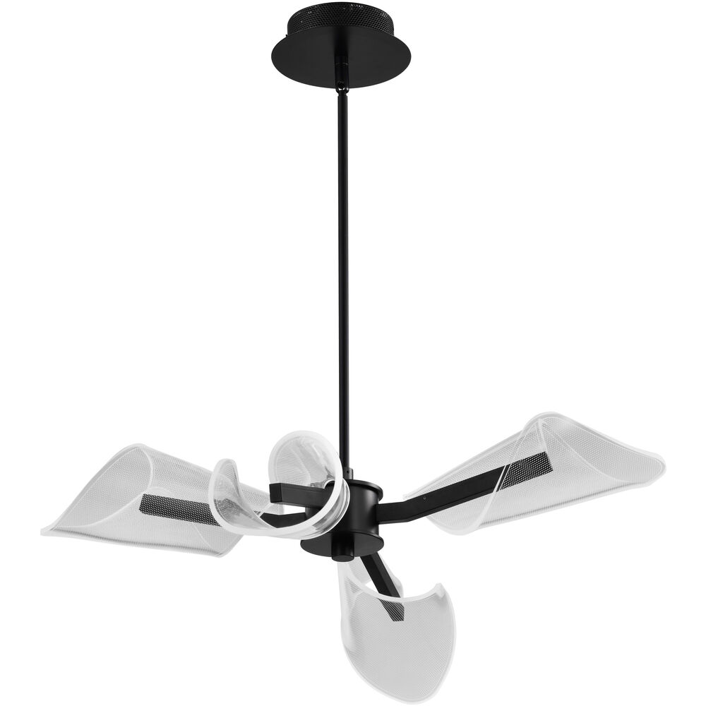 Nuvo Lighting Sedona LED 27.13 Inch Matte Black Chandelier Ceiling Light