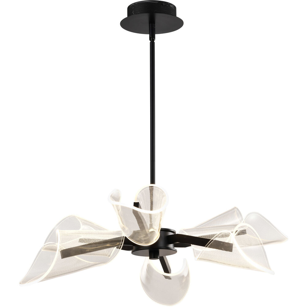 Nuvo Lighting Sedona LED 28 Inch Matte Black Chandelier Ceiling Light