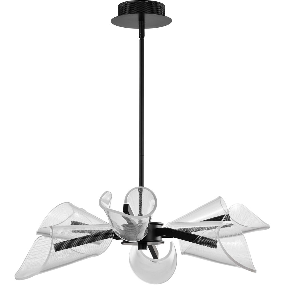 Nuvo Lighting Sedona LED 28 Inch Matte Black Chandelier Ceiling Light