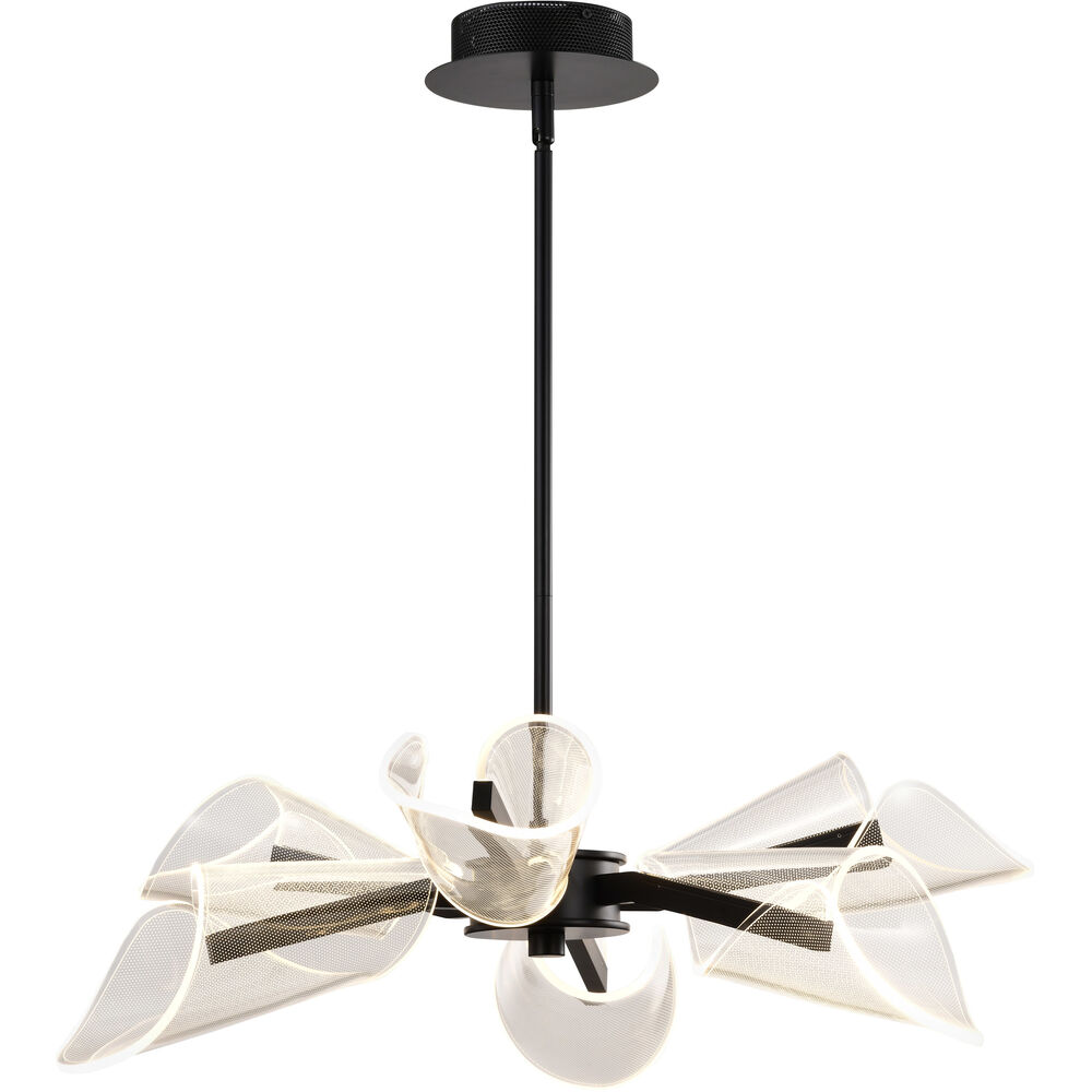 Nuvo Lighting Sedona LED 28 Inch Matte Black Chandelier Ceiling Light