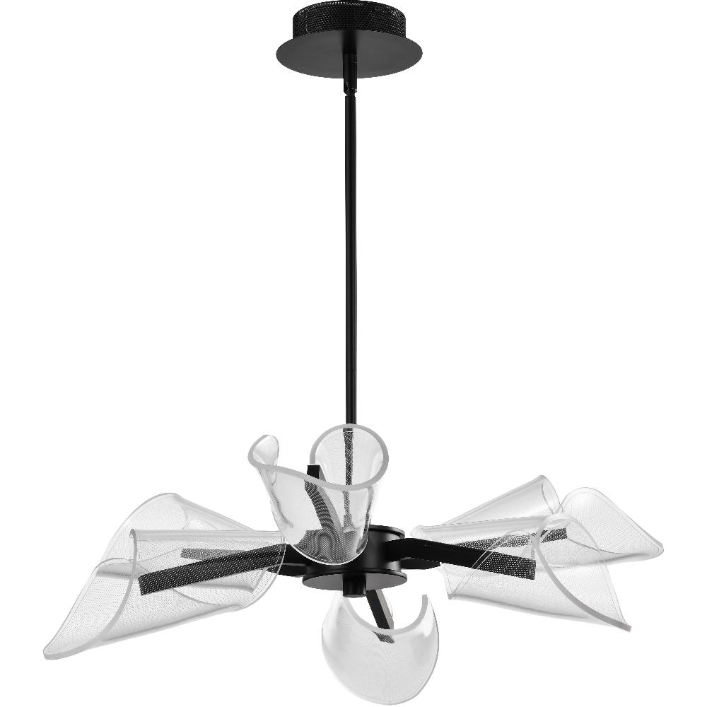 nuvo lighting Sedona LED 28 inch Matte Black Chandelier Ceiling Light