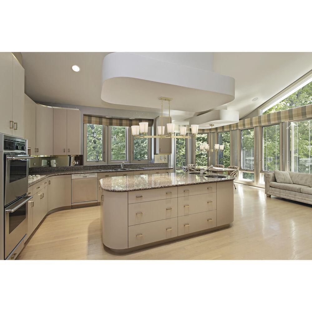 Nuvo Lighting Serene 6 Light 36 Inch Natural Brass Island Pendant Ceiling Light