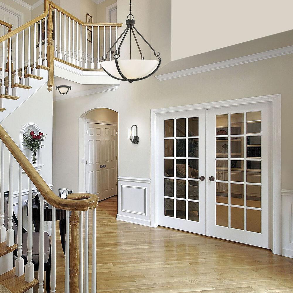 Nuvo Lighting Sherwood 2 Light 15 Inch Iron Black And Brushed Nickel Accents Flush Mount Ceiling Light