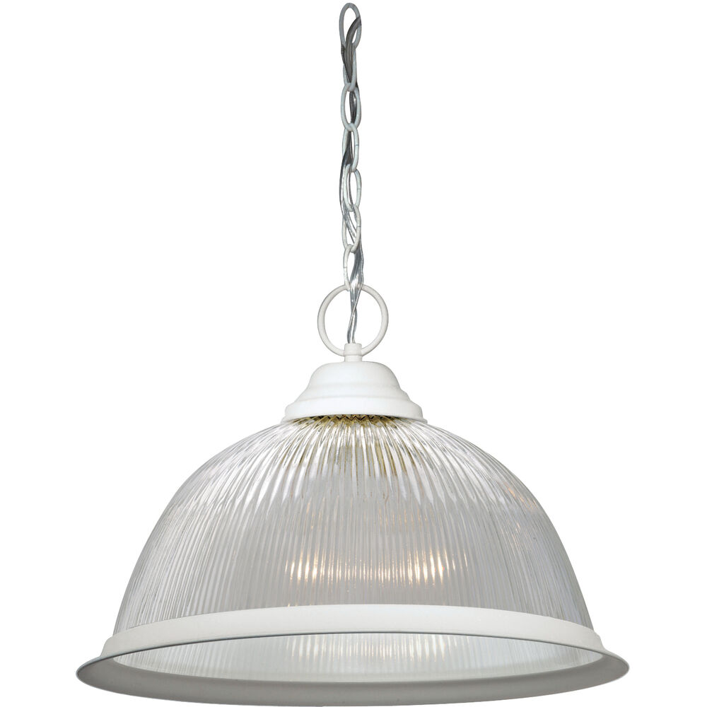 Nuvo Lighting Signature 1 Light 15 Inch Textured White Pendant Ceiling Light