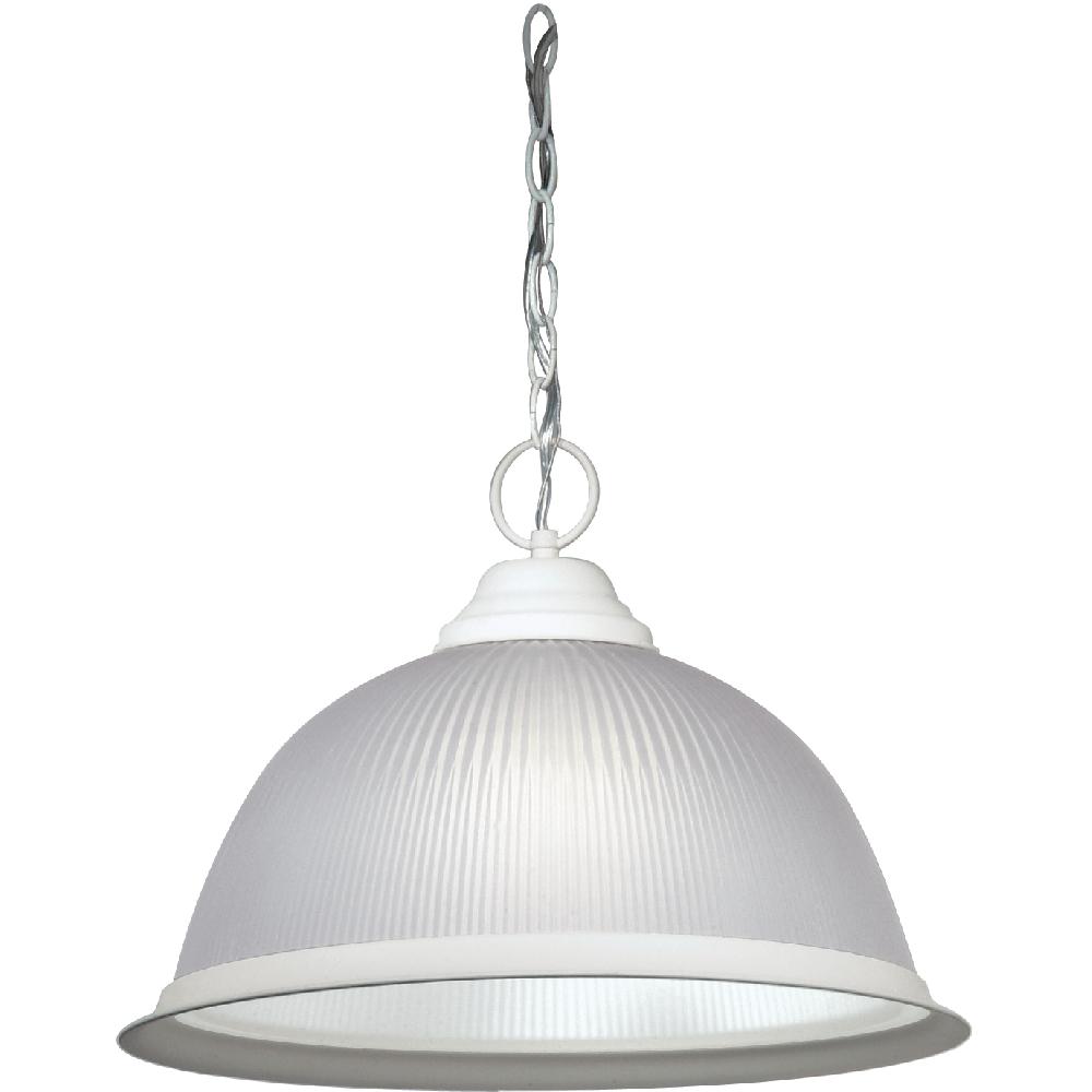 nuvo lighting Signature 1 Light 15 inch Textured White Pendant Ceiling Light
