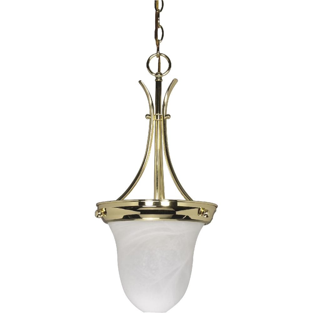 nuvo lighting Signature 1 Light 9.75 inch Polished Brass Pendant Ceiling Light