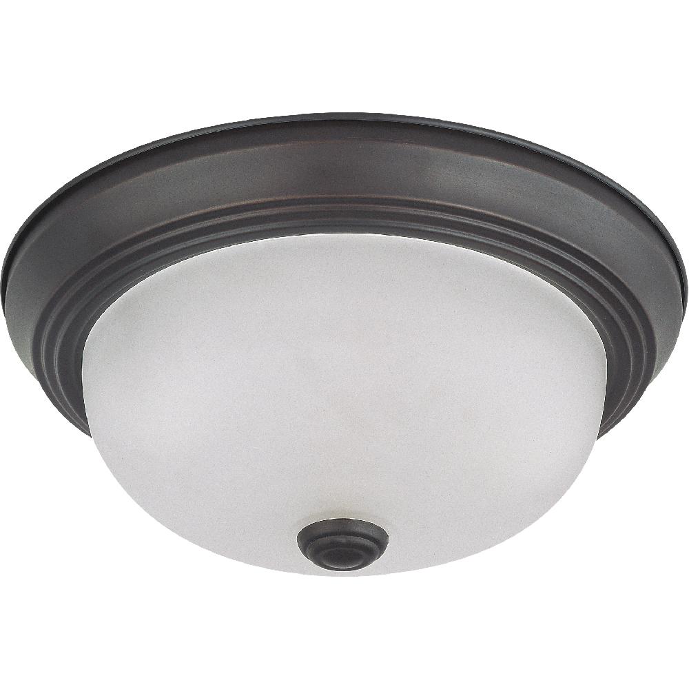 nuvo lighting Signature 2 Light 11.38 inch Mahogany Bronze Flush Mount Ceiling Light