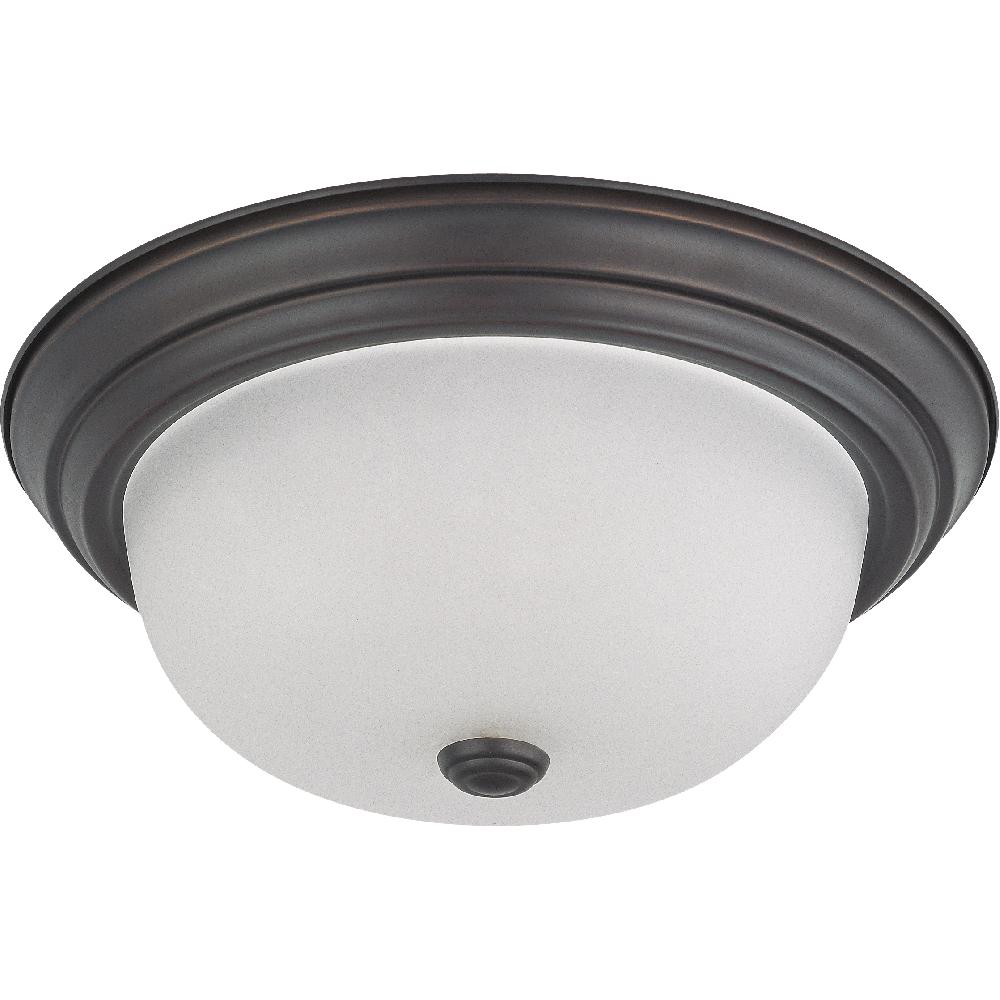 nuvo lighting Signature 2 Light 13.13 inch Mahogany Bronze Flush Mount Ceiling Light