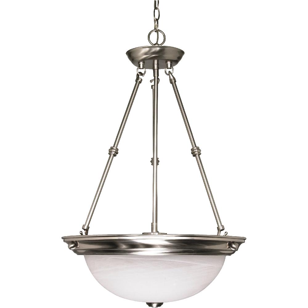 nuvo lighting Signature 3 Light 15 inch Brushed Nickel Pendant Ceiling Light