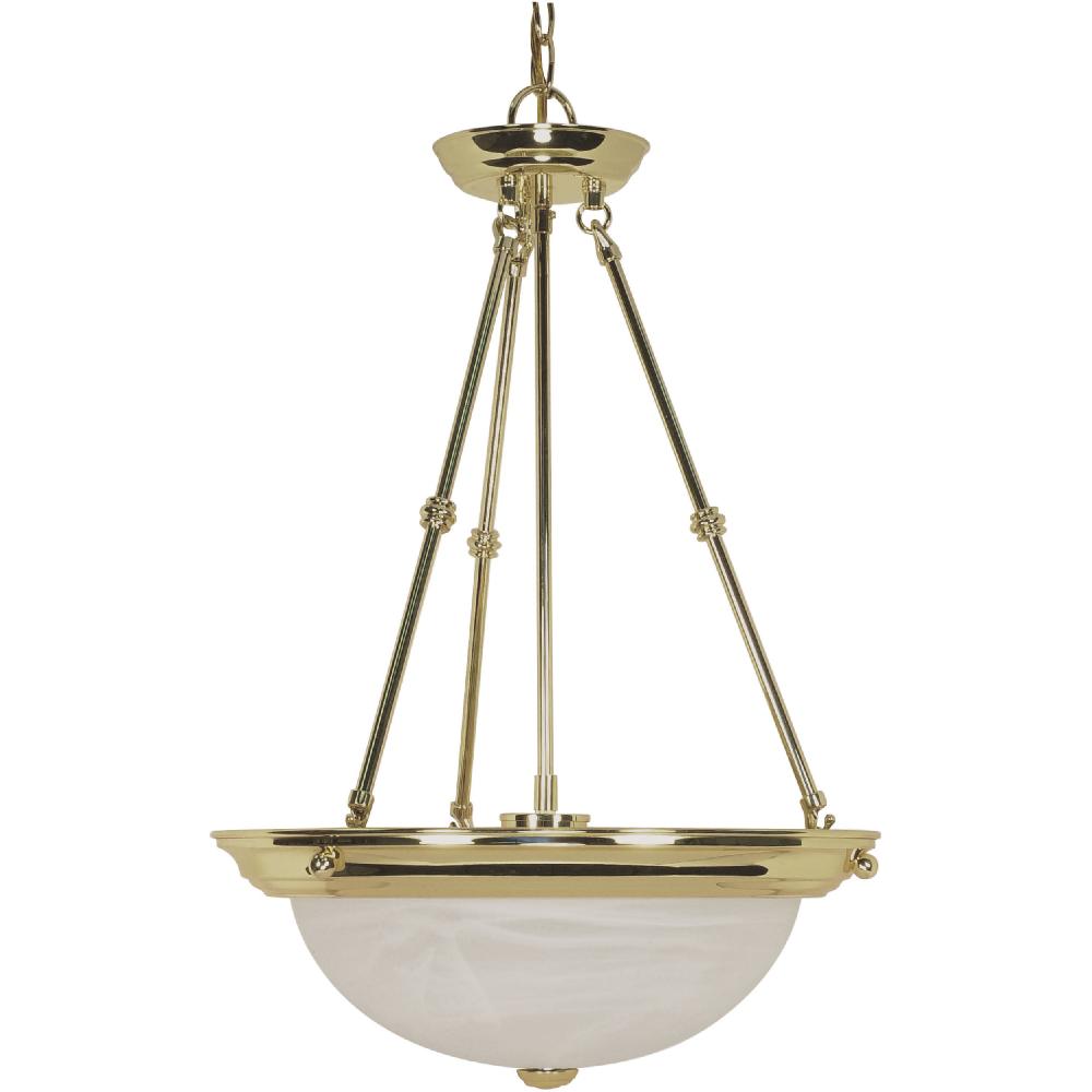 nuvo lighting Signature 3 Light 15 inch Polished Brass Pendant Ceiling Light