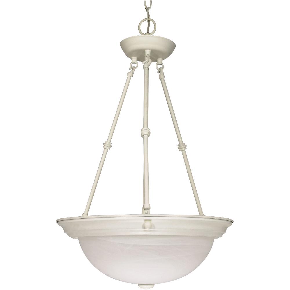 nuvo lighting Signature 3 Light 15 inch Textured White Pendant Ceiling Light