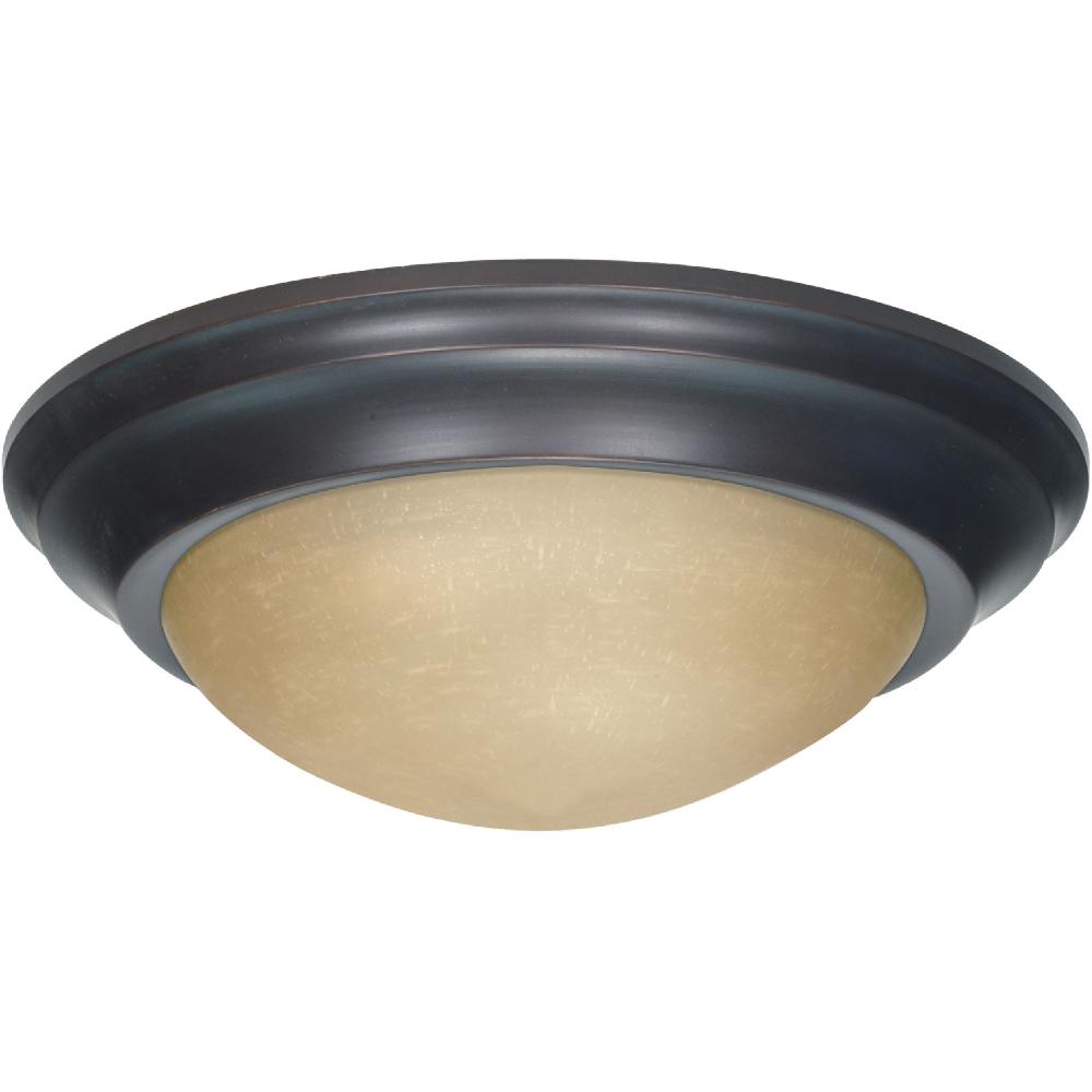 Nuvo Lighting Signature 3 Light 17 Inch Mahogany Bronze Flushmount Ceiling Light