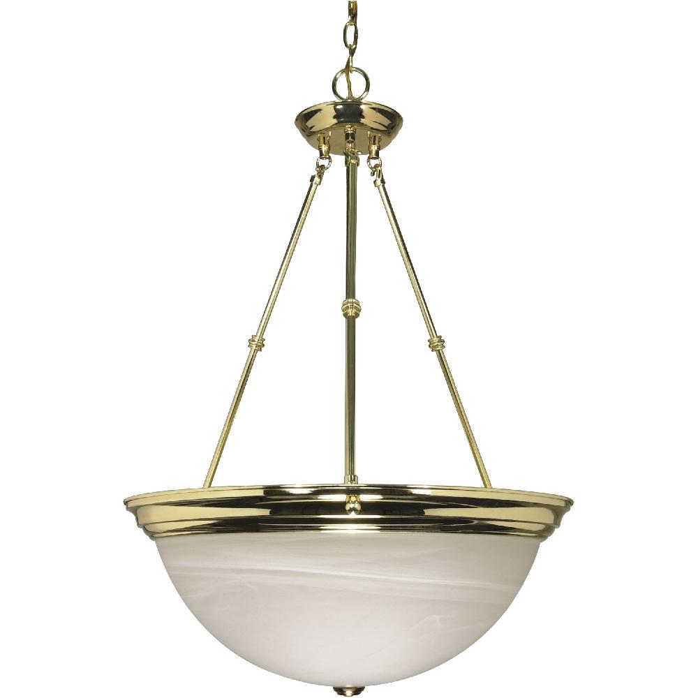 nuvo lighting Signature 3 Light 20 inch Polished Brass Pendant Ceiling Light