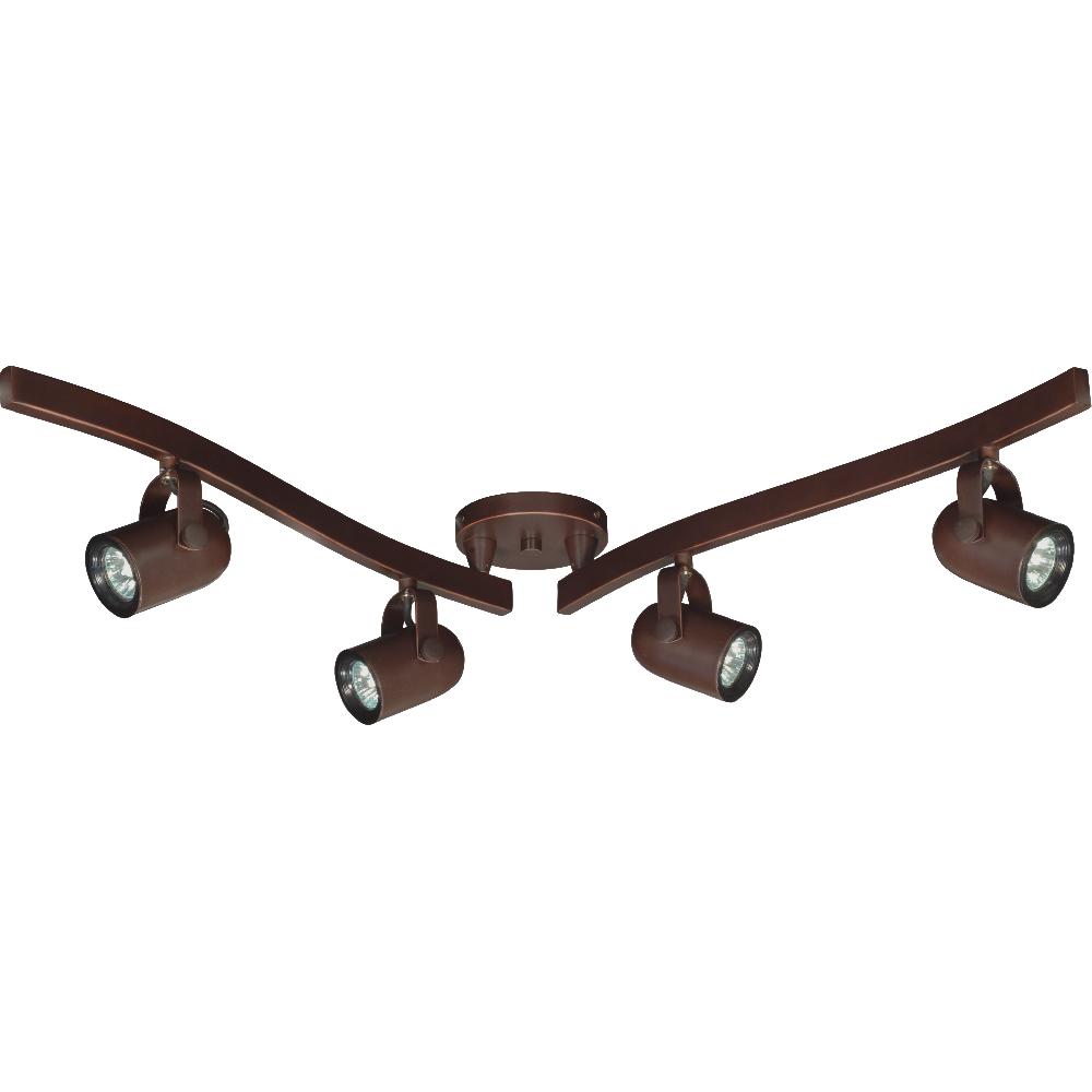 nuvo lighting Signature 4 Light Russet Bronze Track Kit Ceiling Light