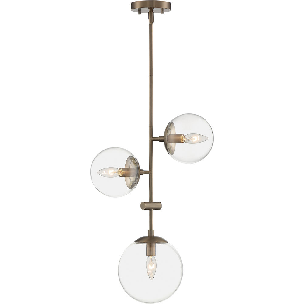 Nuvo Lighting Sky 3 Light 15 Inch Burnished Brass Pendant Ceiling Light