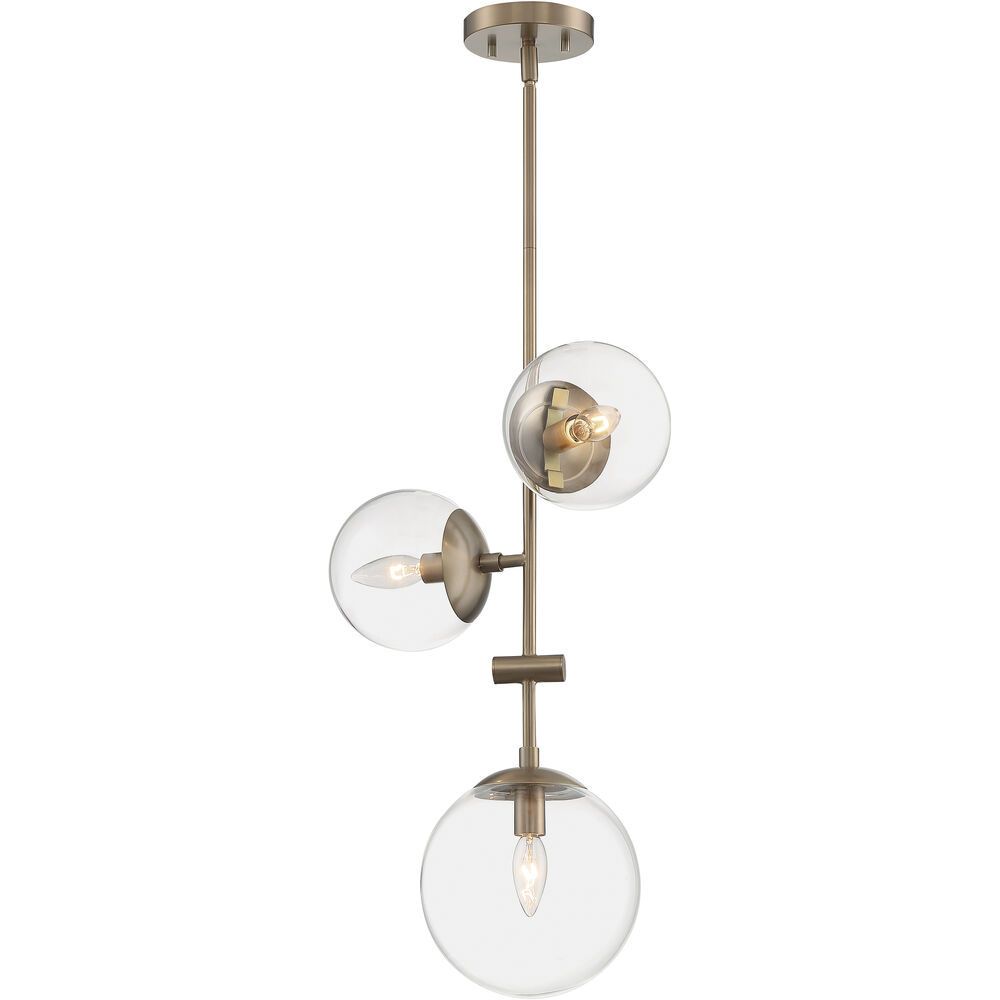 Nuvo Lighting Sky 3 Light 15 Inch Burnished Brass Pendant Ceiling Light