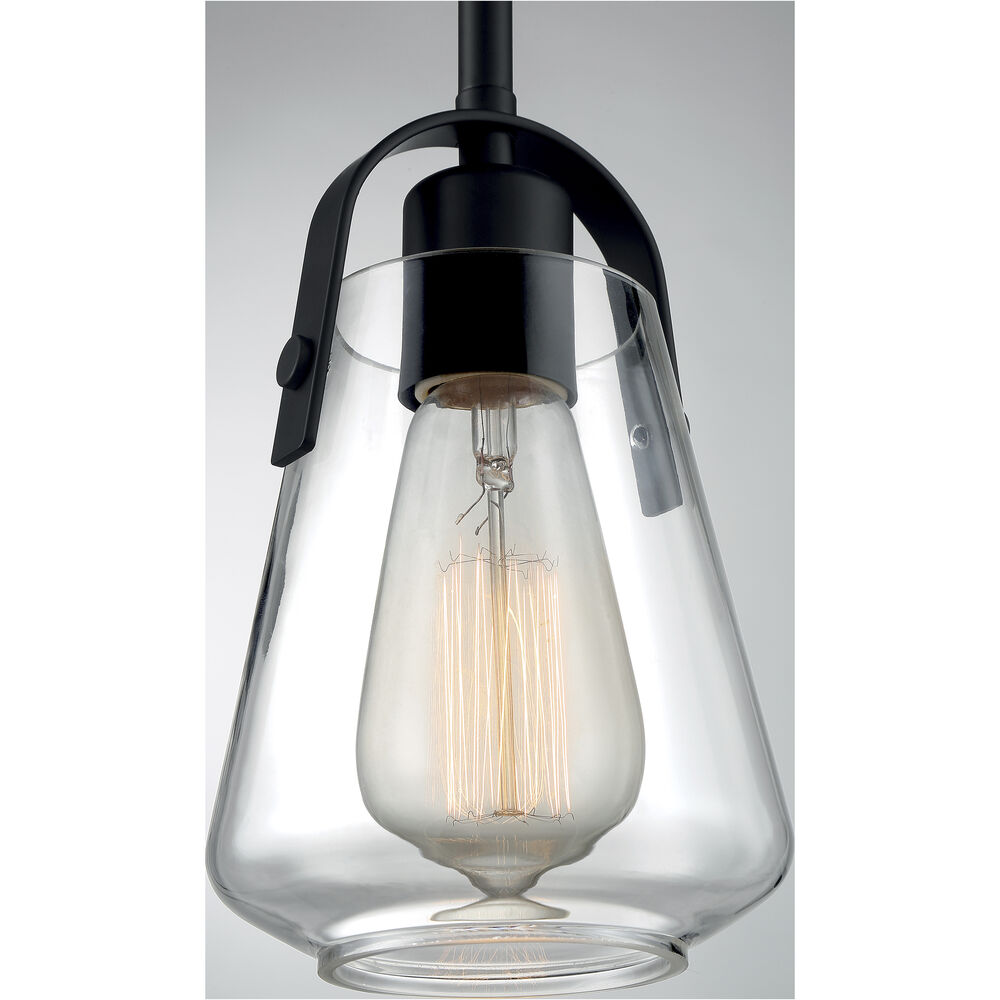 Nuvo Lighting Skybridge 1 Light 5 Inch Matte Black Pendant Ceiling Light