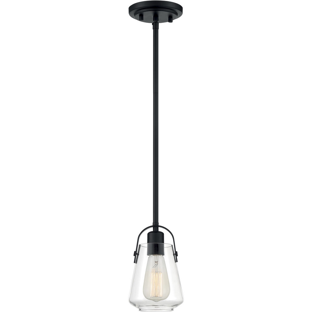 Nuvo Lighting Skybridge 1 Light 5 Inch Matte Black Pendant Ceiling Light