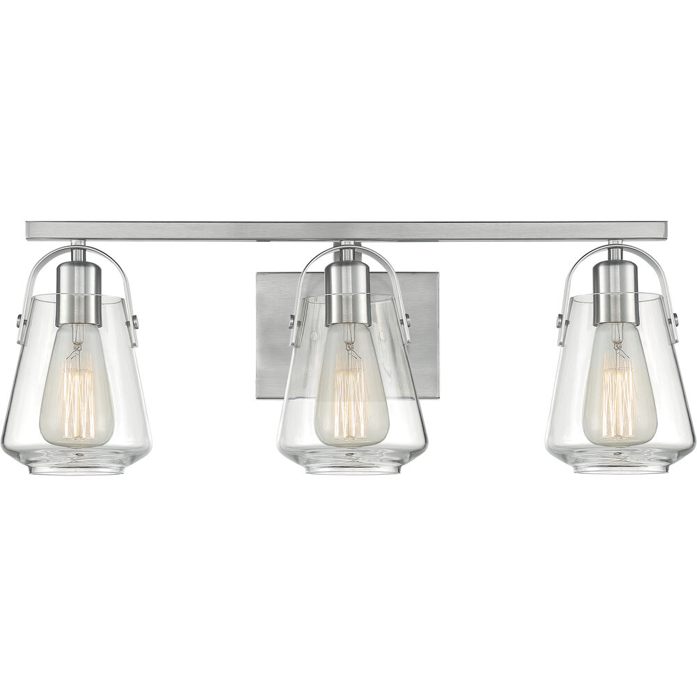 Nuvo Lighting Skybridge 3 Light 23 Inch Brushed Nickel Vanity Light Wall Light