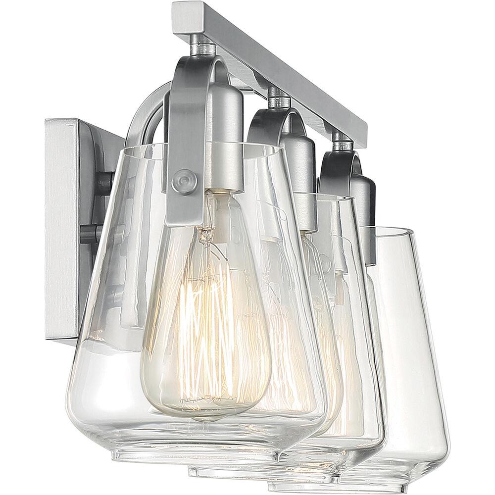 Nuvo Lighting Skybridge 3 Light 23 Inch Brushed Nickel Vanity Light Wall Light