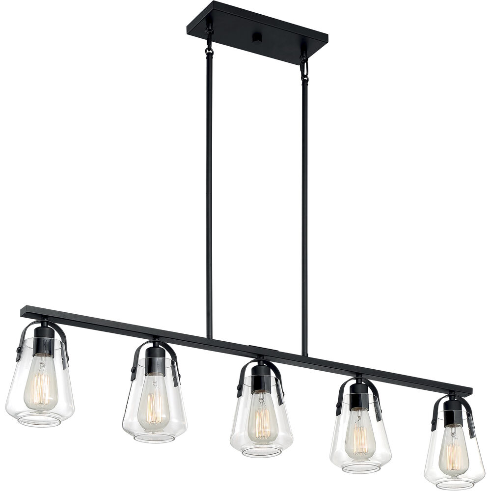 Nuvo Lighting Skybridge 5 Light 5 Inch Matte Black Pendant Ceiling Light
