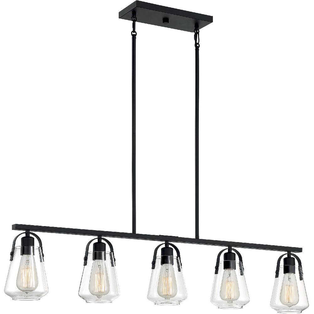 nuvo lighting Skybridge 5 Light 5 inch Matte Black Pendant Ceiling Light