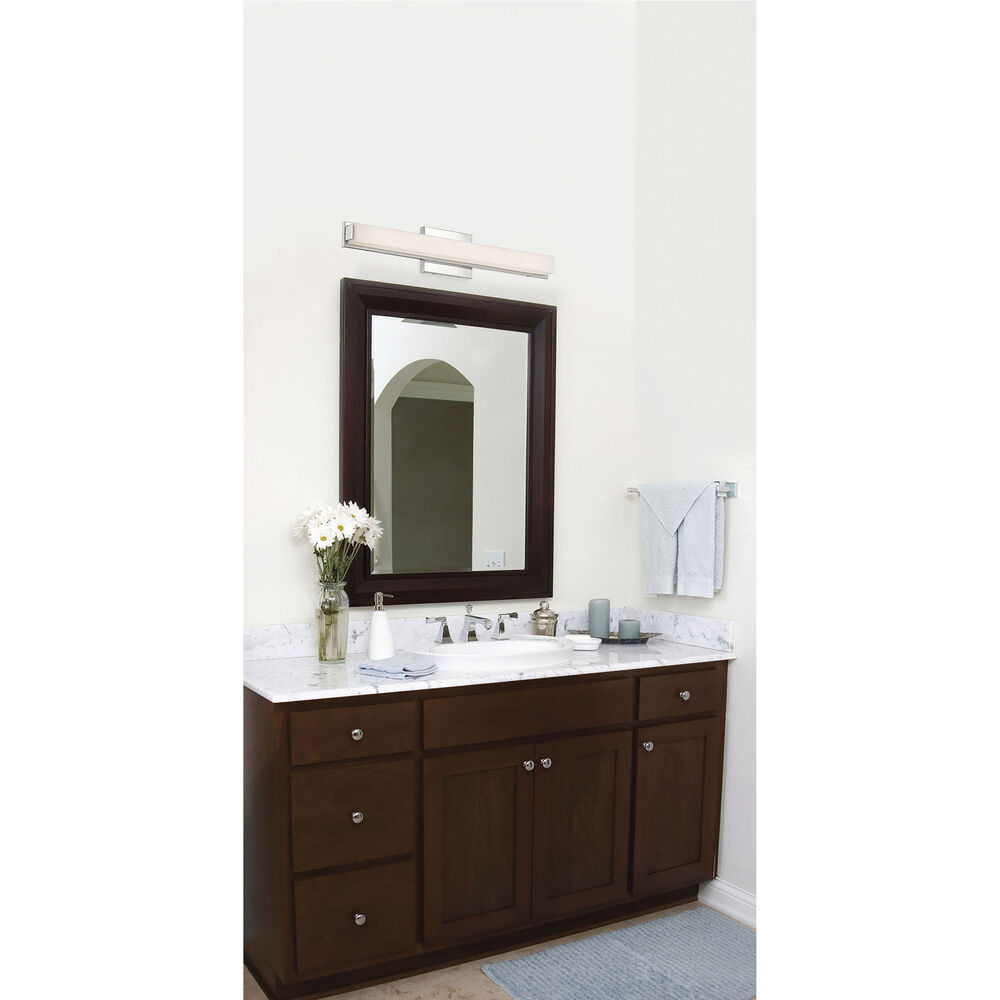 Nuvo Lighting Slick LED 25 Inch Polished Nickel Vanity Light Wall Light