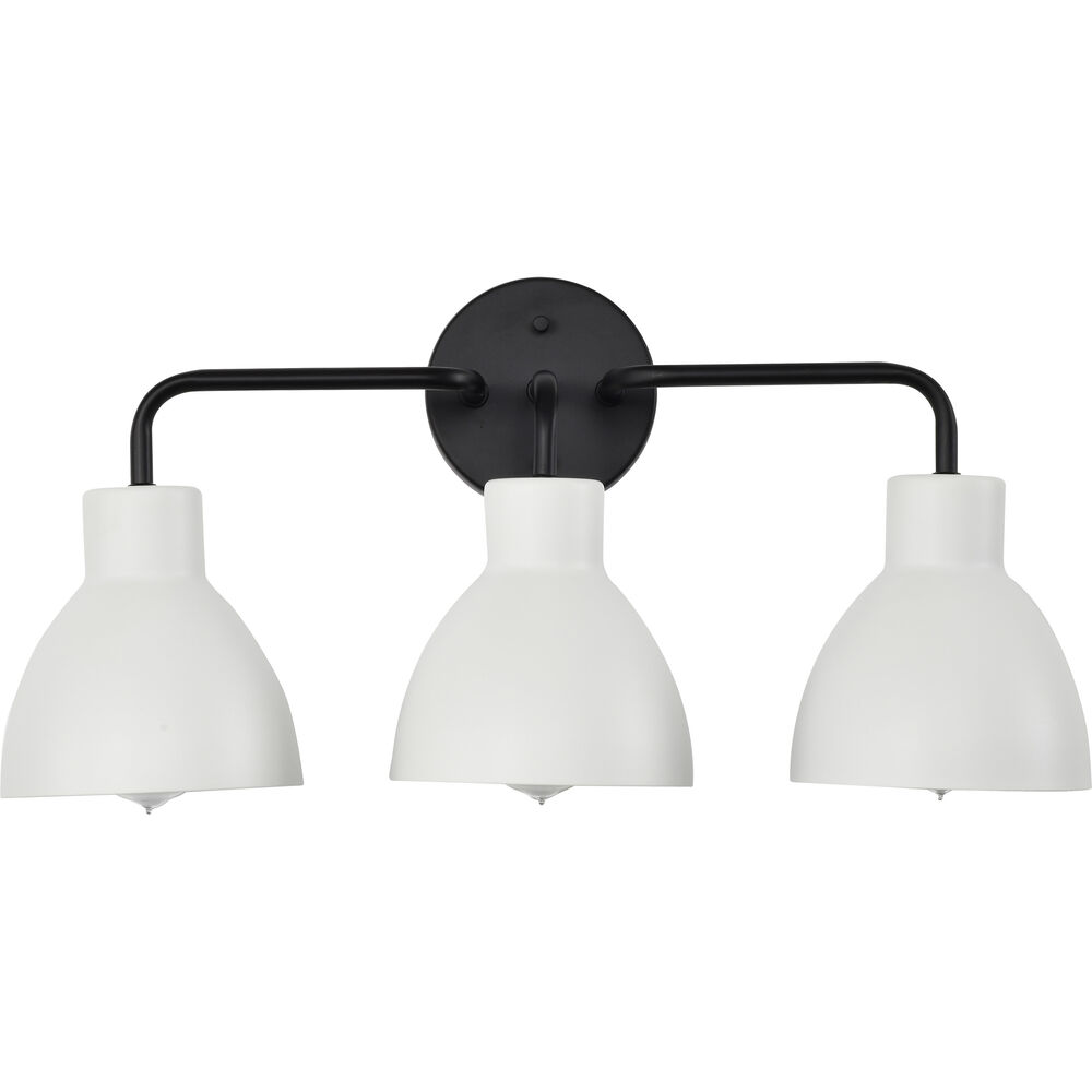 Nuvo Lighting Sloan 3 Light 22 Inch Matte Black Vanity Light Wall Light