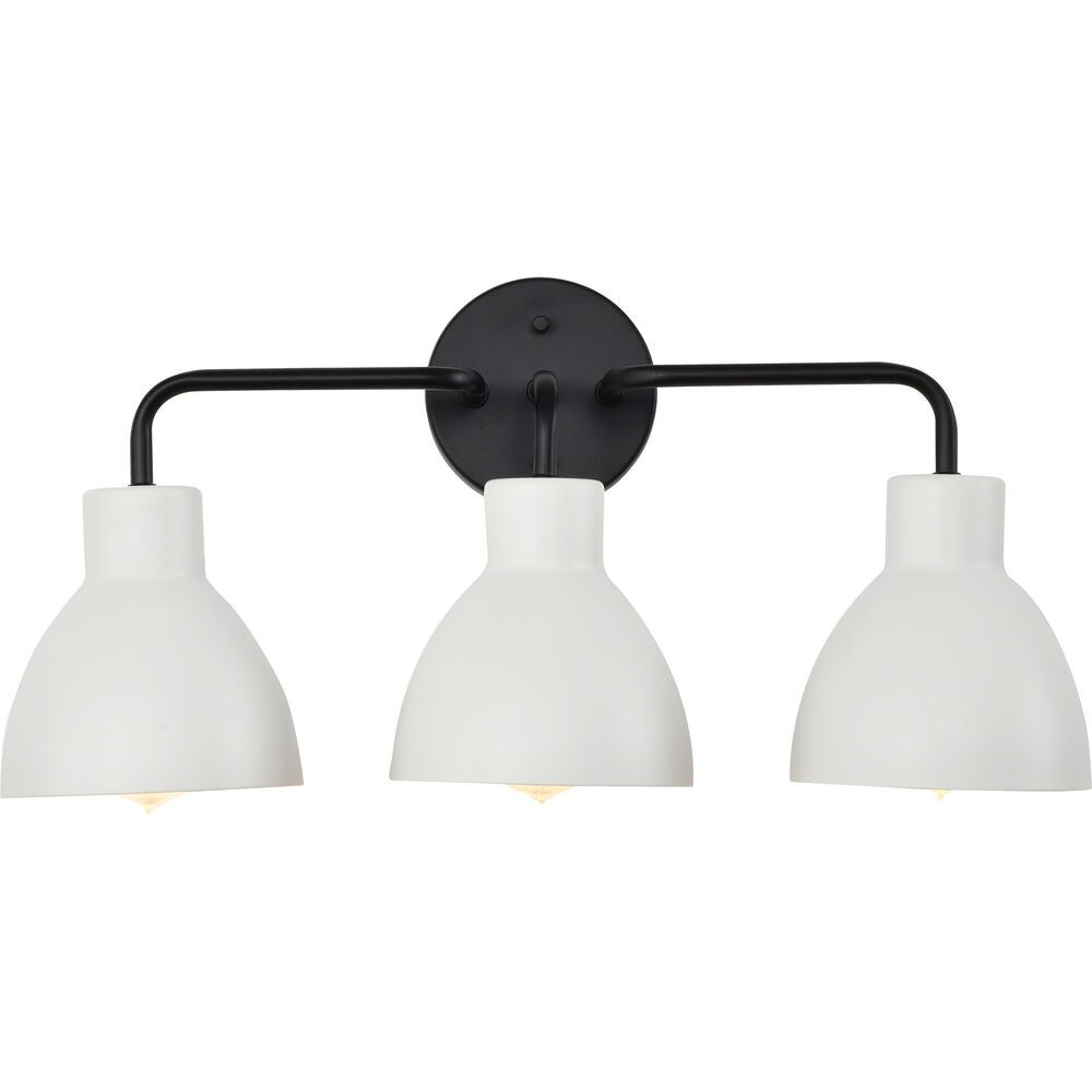 Nuvo Lighting Sloan 3 Light 22 Inch Matte Black Vanity Light Wall Light