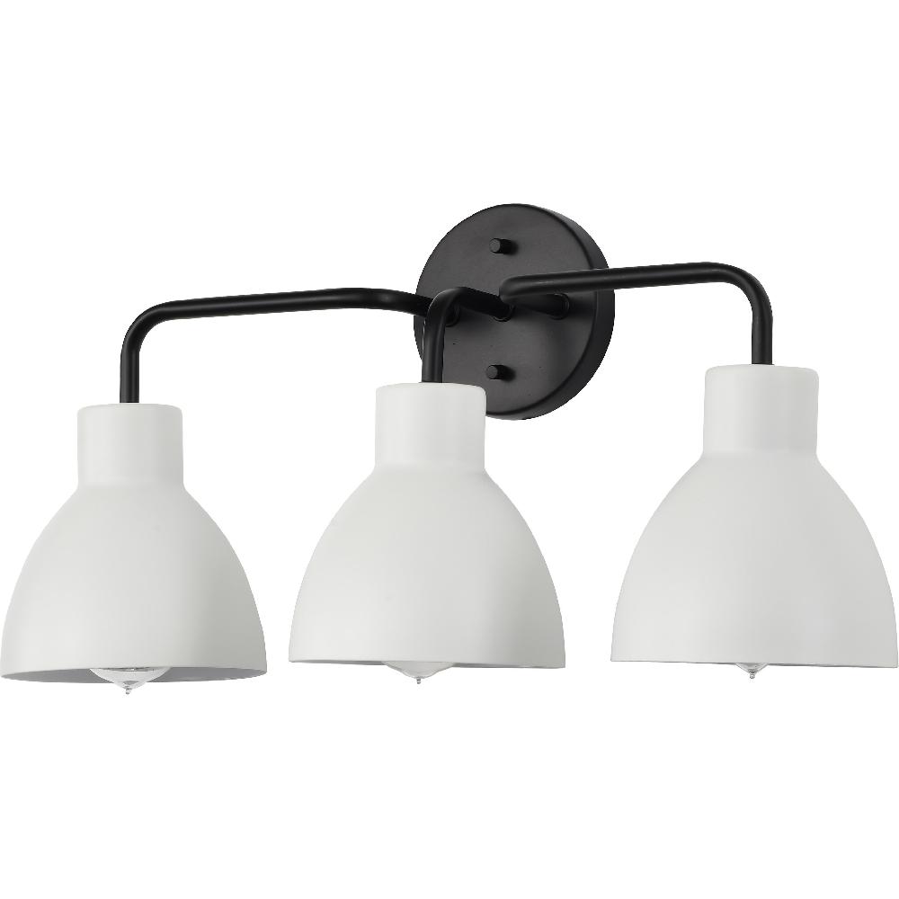 nuvo lighting Sloan 3 Light 22 inch Matte Black Vanity Light Wall Light