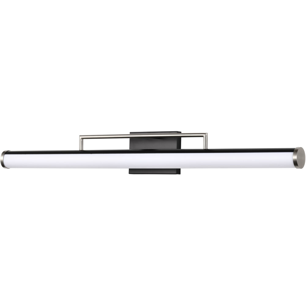 Nuvo Lighting Solano LED 36 Inch Black And Brushed Nickel Bath Vanity Light Wall Light