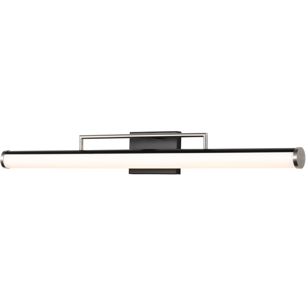 Nuvo Lighting Solano LED 36 Inch Black And Brushed Nickel Bath Vanity Light Wall Light