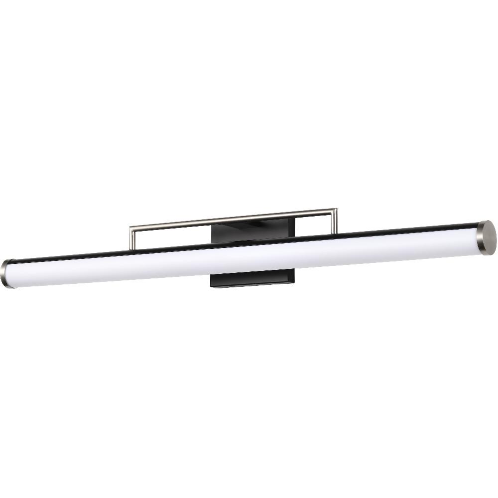nuvo lighting Solano LED 36 inch Black and Brushed Nickel Bath Vanity Light Wall Light