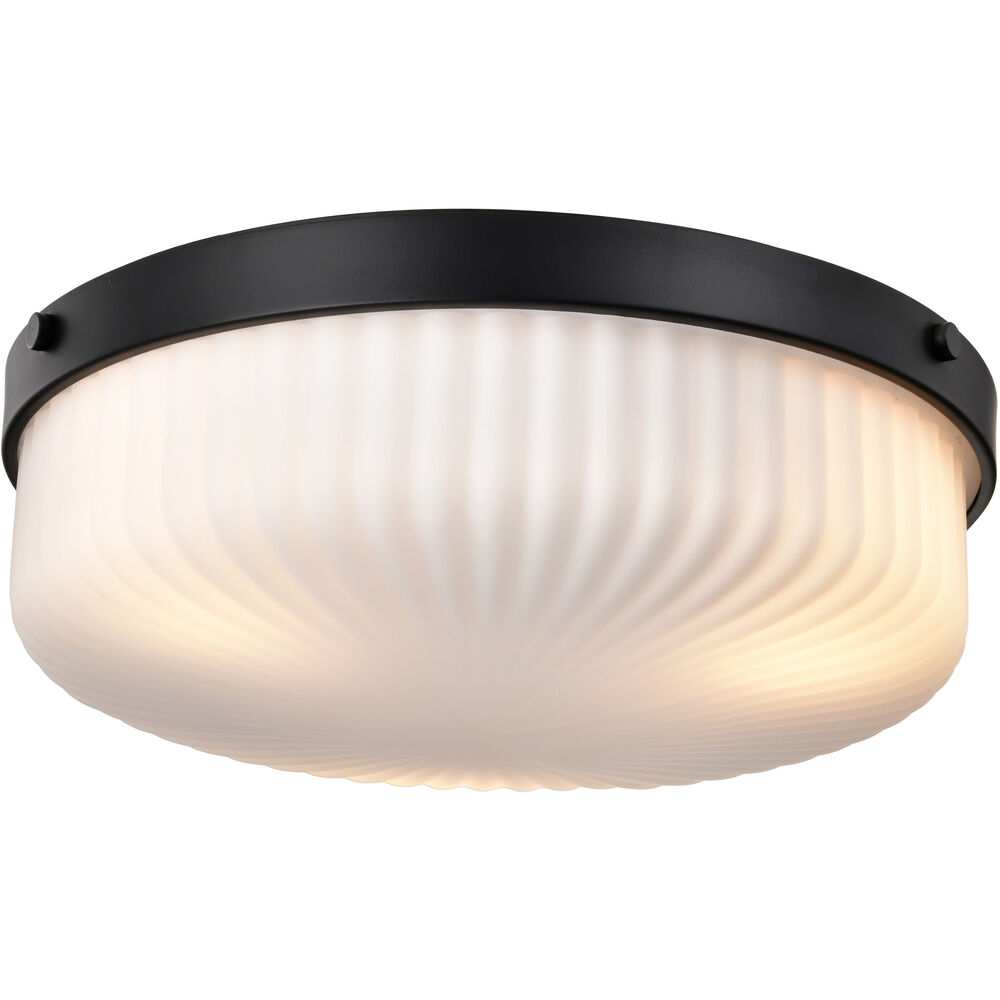 Nuvo Lighting Solara 16.63 Inch Matte Black Flush Mount Ceiling Light