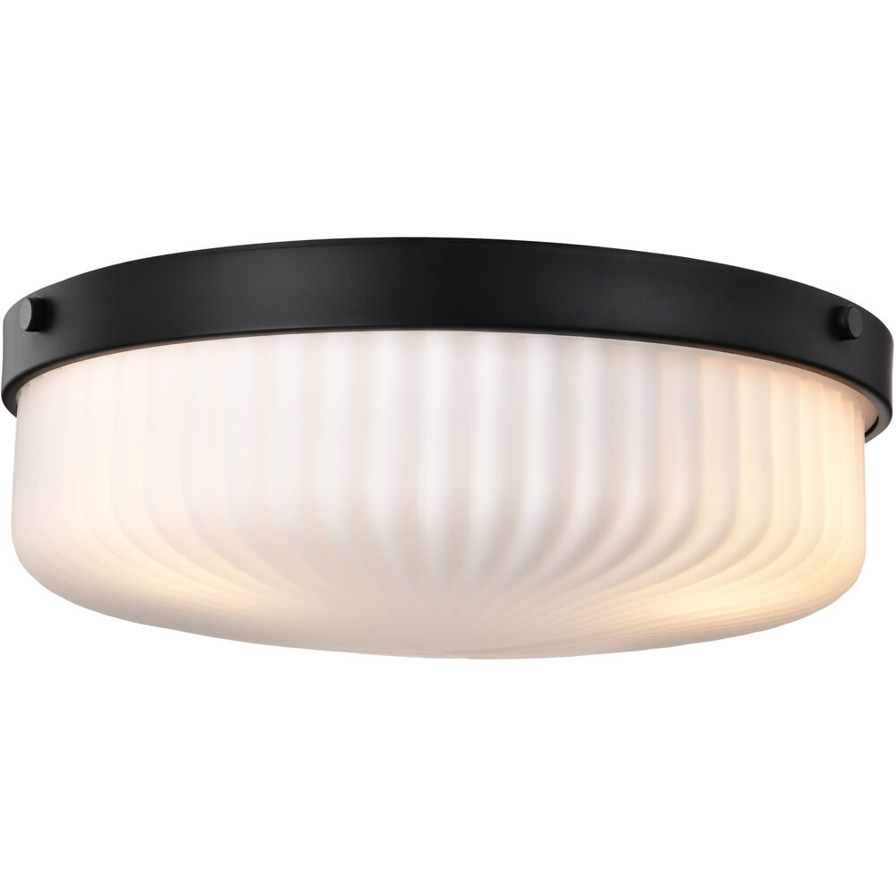 Nuvo Lighting Solara 16.63 Inch Matte Black Flush Mount Ceiling Light