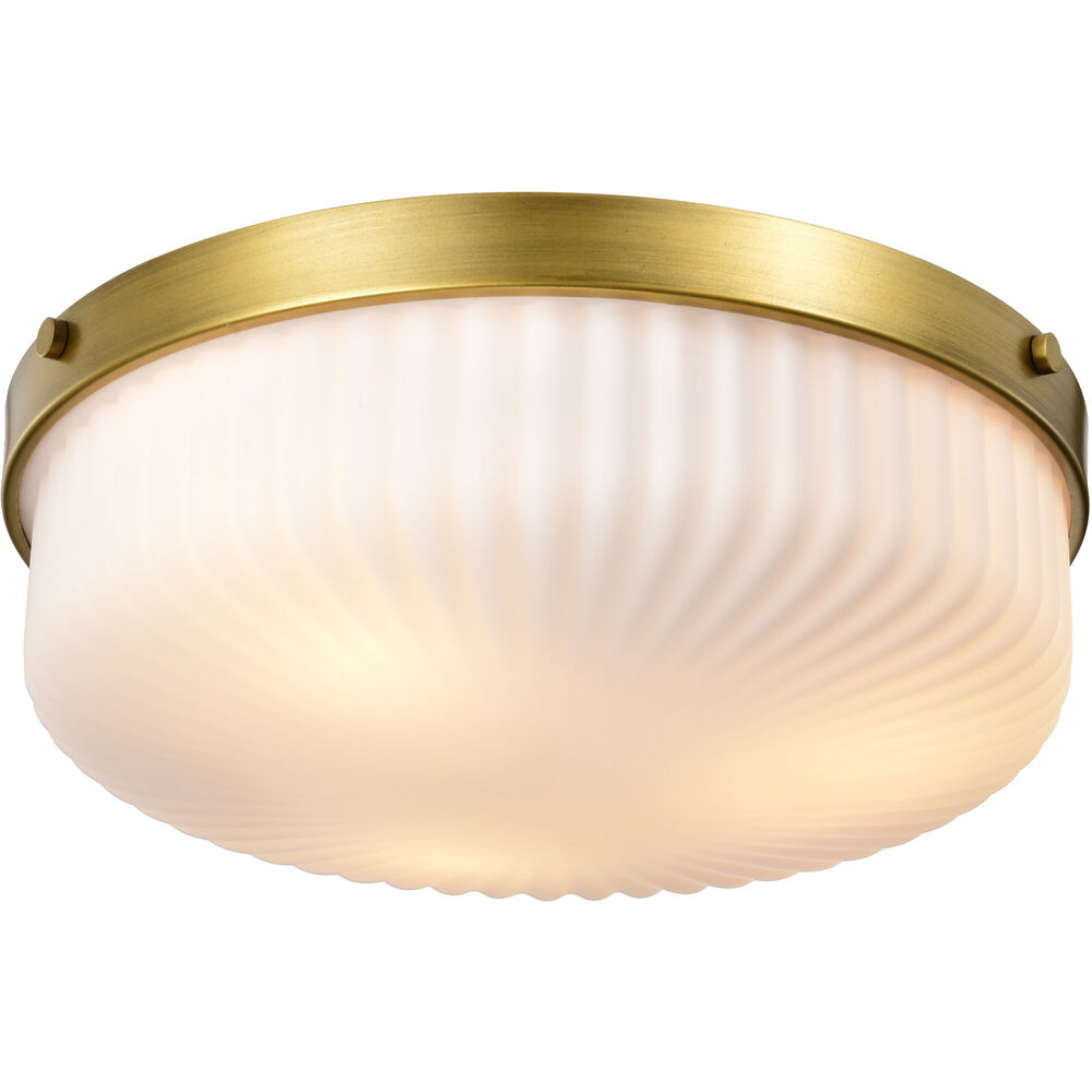 Nuvo Lighting Solara 16.63 Inch Natural Brass Flush Mount Ceiling Light