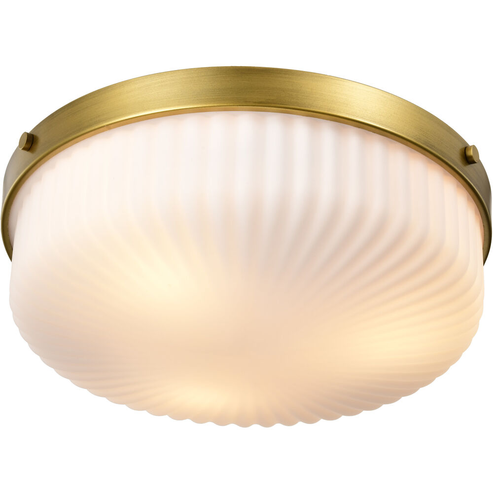 Nuvo Lighting Solara 16.63 Inch Natural Brass Flush Mount Ceiling Light