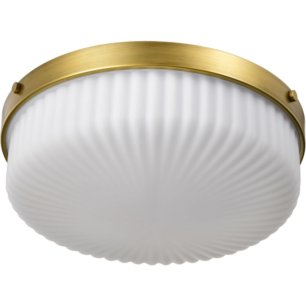 Nuvo Lighting Solara 16.63 Inch Natural Brass Flush Mount Ceiling Light