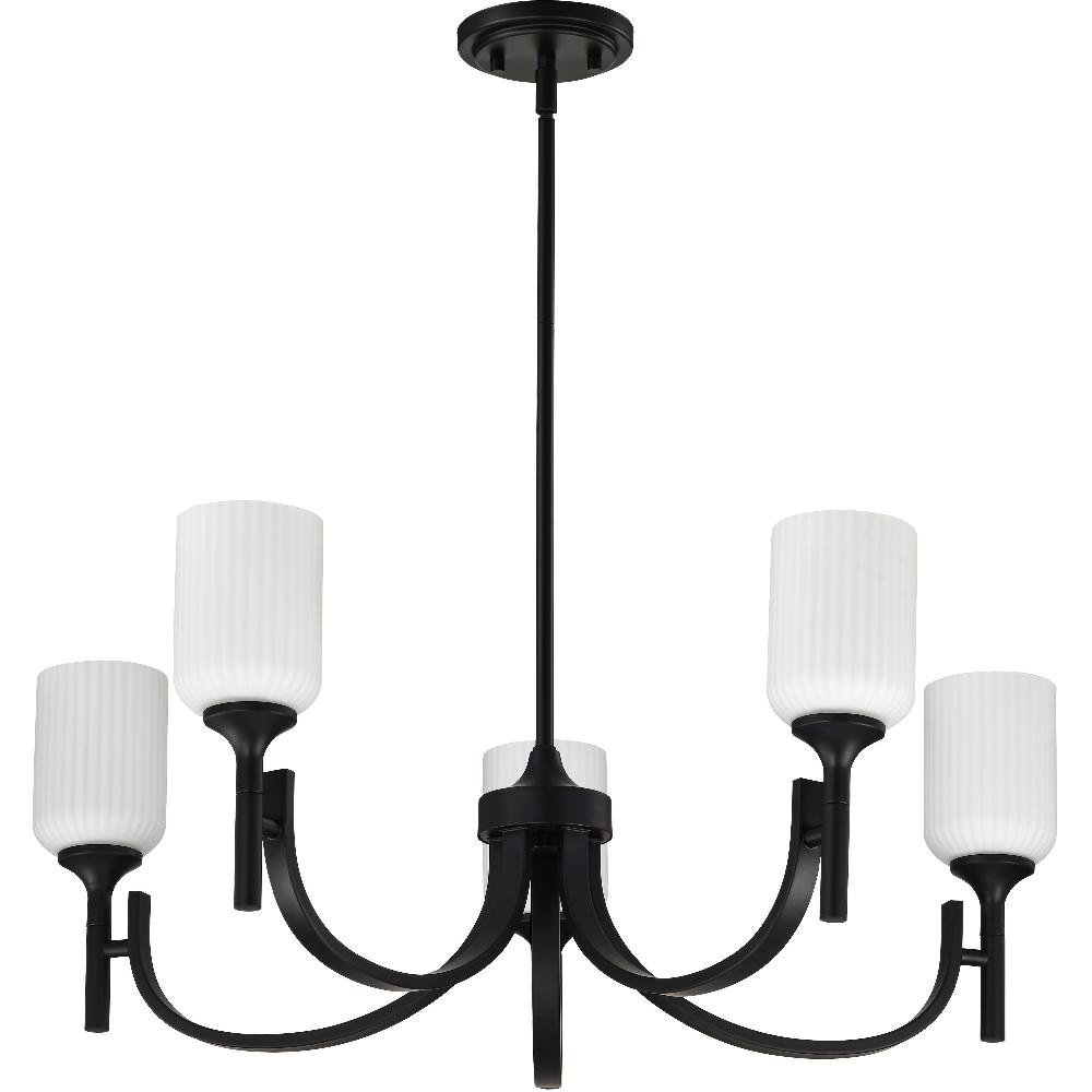 nuvo lighting Solara 30 inch Matte Black Chandelier Ceiling Light